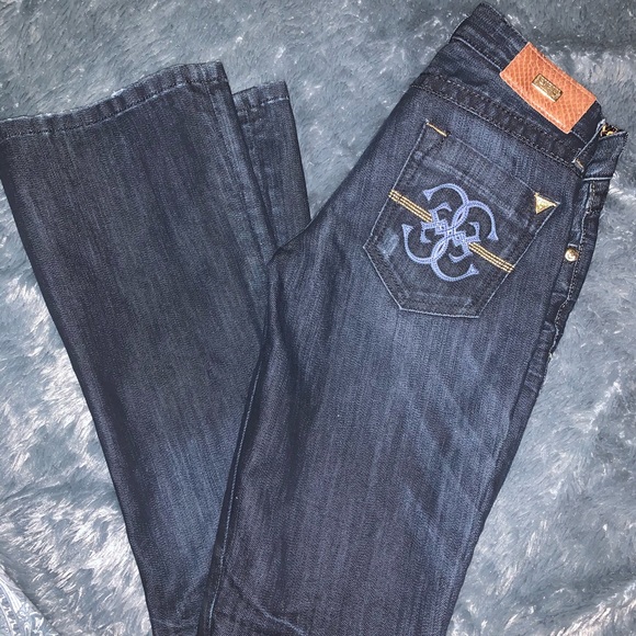 Jeans Guess Premium Femme - Taille 34 - Bootcut Bleu élasthanne Coton - Très Bon état